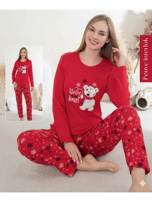 Kocabey  0414 Kadın Penye Uzun Kol Pijama Takımı