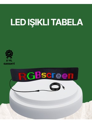 USB Girişli Rgb LED Tabela Ayarlanabilir Parlaklık ve Kayan Yazı Özellikli - KR0025-5MUUD4