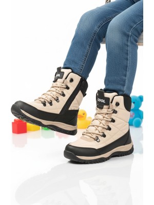 Cool Bej Polarlı Kaymaz Taban Soğuğa Dirençli Unisex Çocuk Bot Felix F