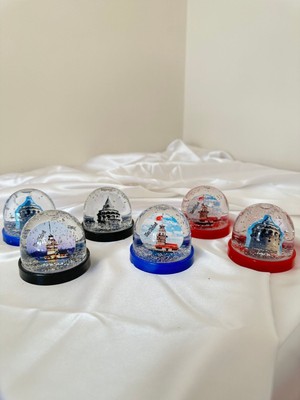 UltraNova Galata ve Kız Kulesi Temalı Kar Küresi, Simli, Küçük Boy, 1 Adet, Asorti