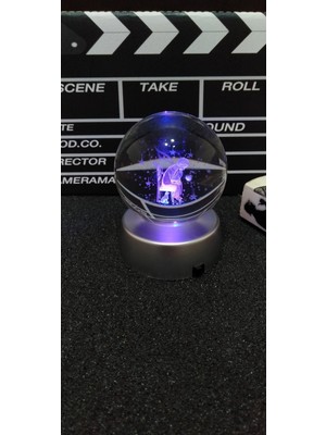 UltraNova 3D Kristal Işıklı Renk Değiştiren Küçük Prens Tasarım Cam Küre