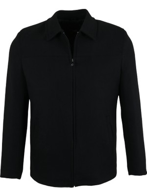 Modarar Erkek Siyah Renk Kaşe Mont Normal Kesim RAR01359