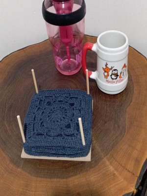 Örgü Motif Standı 15x15 cm MDF Malzeme ile Ahşap Yapı ve Kullanım Kolaylığı Sunar