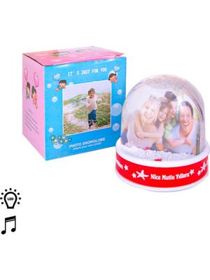 UltraNova LED Işıklı Müzikli Yılbaşı Kar Küresi ve Fotoğraf Çerçevesi