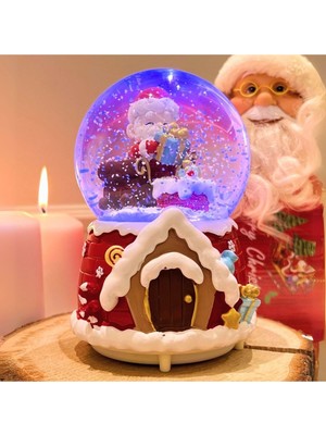 UltraNova Yılbaşı Temalı Otomatik Kar Küresi, Işıklı ve Müzikli, Sürprizli Dekorasyon