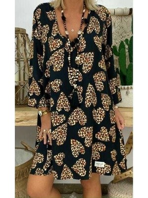 Etiler Collection Kadın Uzun Kollu V Yaka Uzun Kol Mikro Midi Boy Elbise