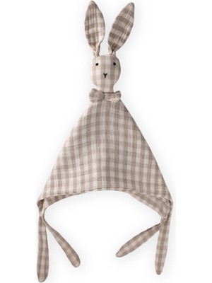 Cigit Tavşan Müslin Uyku Arkadaşı (Yıkanmıştır) 40X40 cm Vizon Ekose