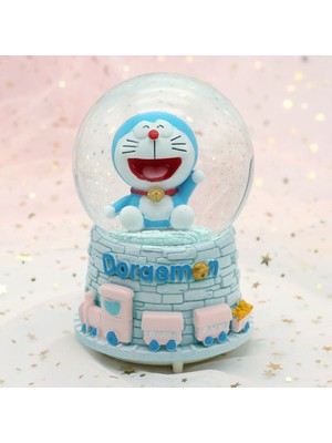 UltraNova Sevimli Doraemon Temalı Orta Boy Kar Küresi, Şık ve Eğlenceli Dekorasyon