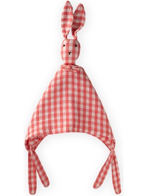 Cigit Tavşan Müslin Uyku Arkadaşı (Yıkanmıştır) 40X40 cm Mercan Ekose