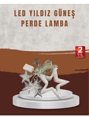SHC4200 Yıldız Desenli Perde Tipi Peri LED 3x3 Metre Aydınlatma