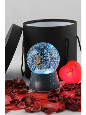 UltraNova Büyülü Kış Masalı Kar Küresi, Işıklı ve Müzikli, Şık Hediye Kutusunda