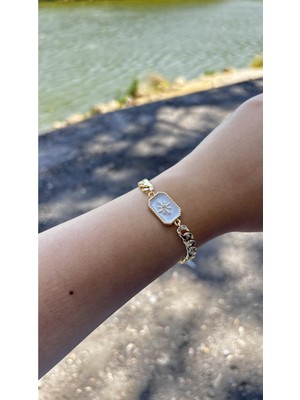 Glossy Jewelery Kalın Arpa Model Kuzey Yıldızı Bileklik