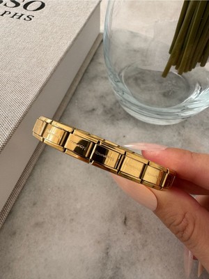 Glossy Jewelery Çelik Gold Italyan Esnek Bileklik