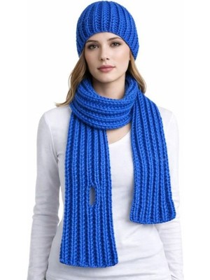 Uretti - Emine 9106 6410 El Örgüsü Bere ve Kaşkol Takımı