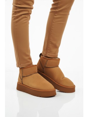 Ayakmod Taba Içi Kürklü Soğuğa Dirençli Kadın Bot U-400 Z