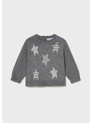 Mayoral Kız Bebek Desenli Kazak Gri 2355