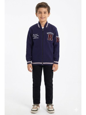 Crassi Erkek Hırka Kolej Yaka Nakışlı