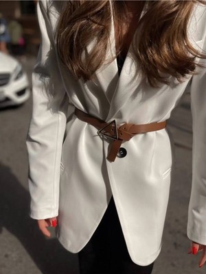 Fiori Üçgen Tokalı Kadın Pantolon Kemeri, Ceket Kemeri, Elbise Kemeri, Gömlek Kemeri