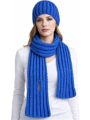 Uretti - Emine 9106 1749 El Örgüsü Bere ve Kaşkol Takımı