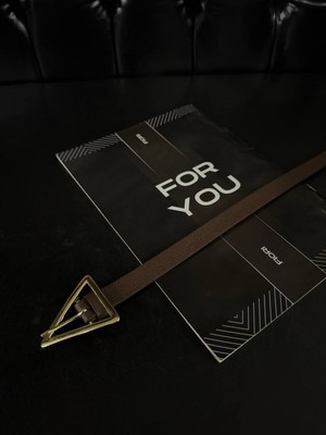 Fiori Üçgen Tokalı Kadın Pantolon Kemeri, Ceket Kemeri, Elbise Kemeri, Gömlek Kemeri