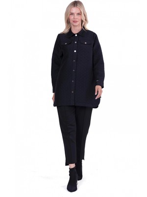 Invee Kapitone Siyah  Ceket 6827