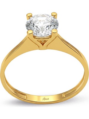 Lilarote Altın Tektaş Yüzük 22 Ayar