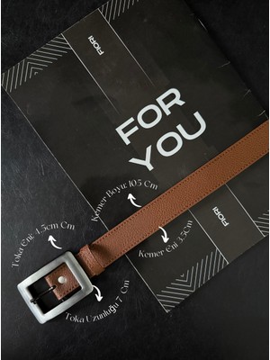 Fiori Karartma Kare Gümüş Tokalı Kadın Pantolon Kemeri, Ceket Kemeri, Elbise Kemeri, Gömlek Kemeri