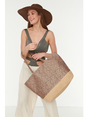 Dijital Baskılı Plaj Çantası Y8670-27 Çok Renkli