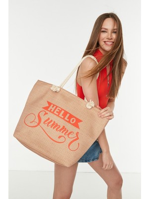 C&city Dijital Baskılı Plaj Çantası Y8670-13 Çok Renkli