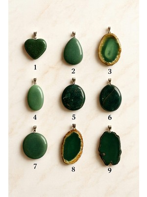 Yeşim Taşlı Kolye Ucu