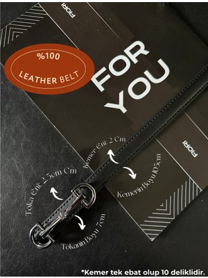 Fiori Hakiki Bombeli Deri Uzun Tokalı Ince Kadın Kemeri, Ceket Kemeri, Gömlek Kemeri, Elbise Kemeri