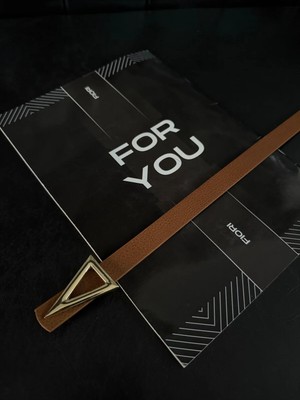 Fiori Üçgen Tokalı Basic Kadın Pantolon Kemeri, Ceket Kemeri, Elbise Kemeri