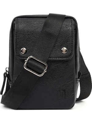 Derimod Erkek Siyah Mini Postacı Çantası 25WBD3021FT