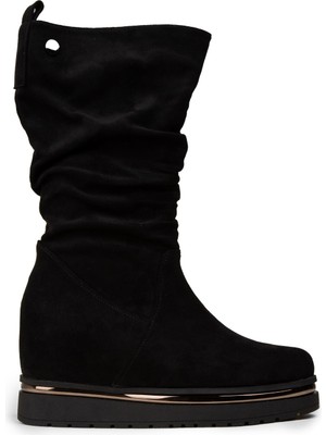 Deery Kadın Siyah Dolgu Topuk Çizme - 25102ZSYHC01