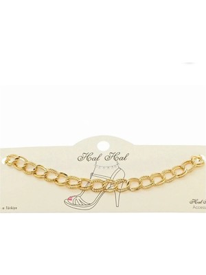 Shiklik Altın Renk Zarif Zincirli Halhal