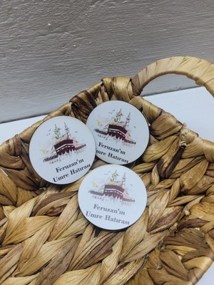 Ufuk Çizgisi Umre Hediyelik Kişiye Özel Mdf Magnet 20 Li