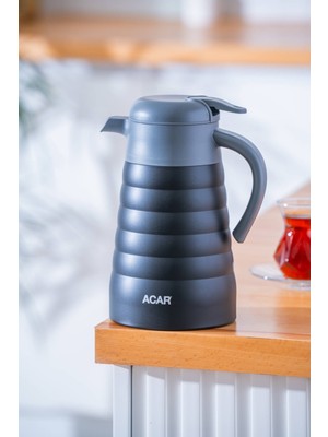Acar Karat x Paslanmaz Çelik Boğum Detaylı Termos Siyah - 1.5 L