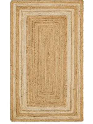 Akbel Halı Echo ECH 10 NATURAL Beyaz XW - Çift Taraflı Doğal El Dokuma Jüt Halı