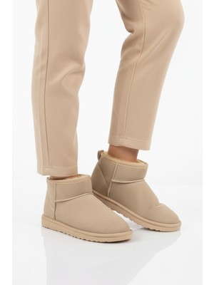 Ayakmod Bej Içi Kürklü Soğuğa Dirençli Kadın Bot U-19 Z