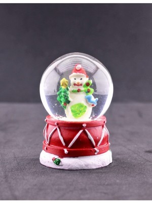 UltraNova Mini Kardan Adam Temalı Işıklı Yılbaşı Kar Küresi 6.5 cm