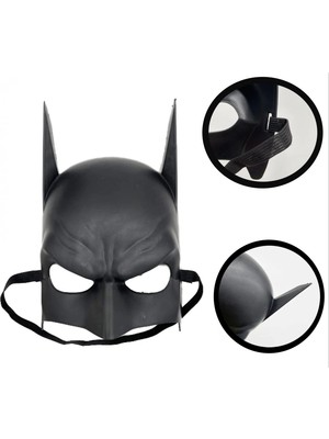 Jet Sepet Siyah Çocuk Batman Maskesi Lastikli