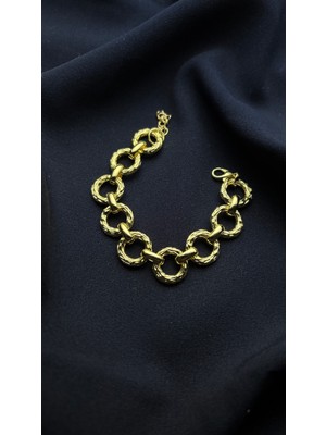 Glossy Jewelery Çizgili Halka Bileklil