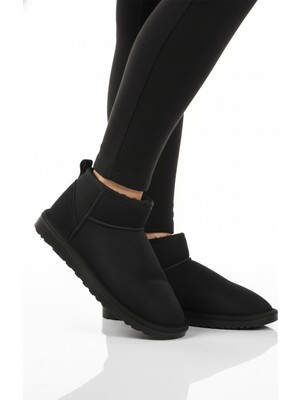 Ayakmod Siyah Içi Kürklü Soğuğa Dirençli Kadın Bot U-19 Z