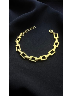Glossy Jewelery Kare Desenli Bileklik