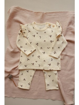 Oh la la Koala For Little Ones Kiraz Baskılı Fancy Girls Alt Üst Takım