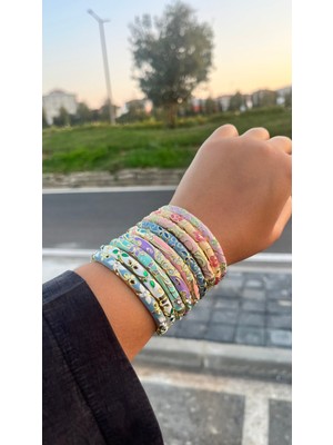 Glossy Jewelery Mineli (Taş Desenli Motifli) Çelik Bileklik Rastgele Gönderim