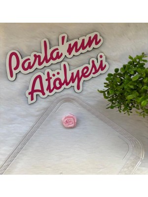 Parla'nın Atölyesi 0-3 Yaş Az Saçlı ve Saçsız Bebek Tokası Pembe Güller