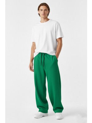 Wekame Erkek Baggy Oversize 3 Iplik Bol Paça Mevsimlik Eşofman