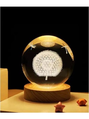 UltraNova Renkli Işıklı Cam Küre, 6cm, Doğal ve Şık Dekoratif Ürün