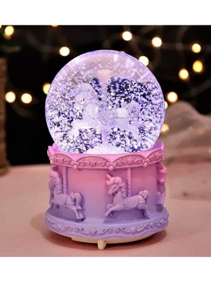 UltraNova Renk Değişen, Işıklı, Müzikli Atlı Karınca Kar Küresi